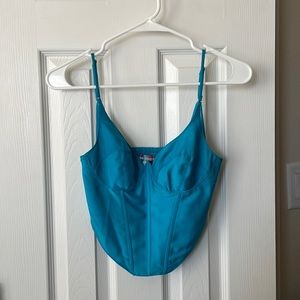 Urban Outfitters Blue Karissa Bustier Top Corset